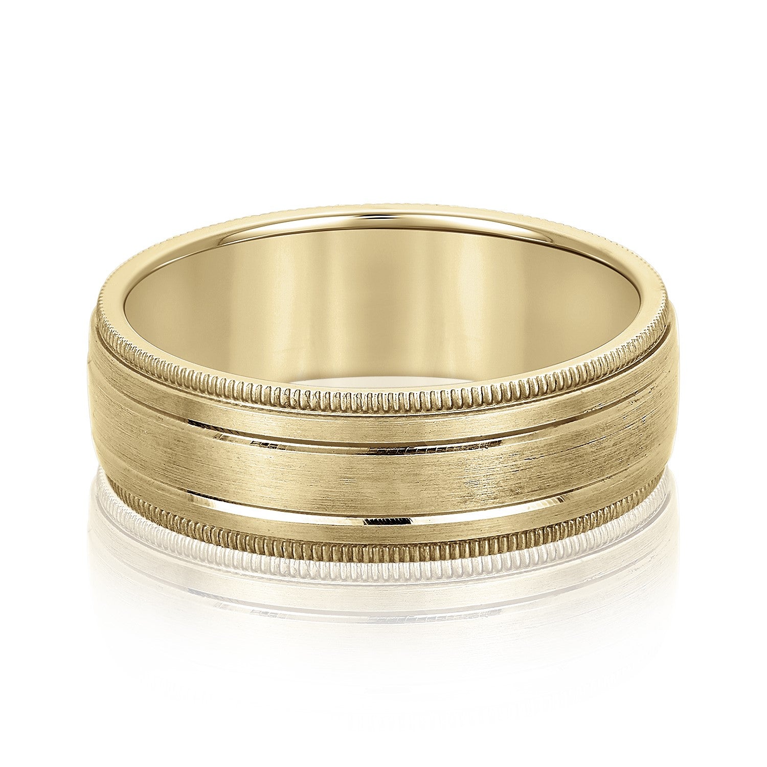 5mm-8mm Standard Weight Men's Gold Band