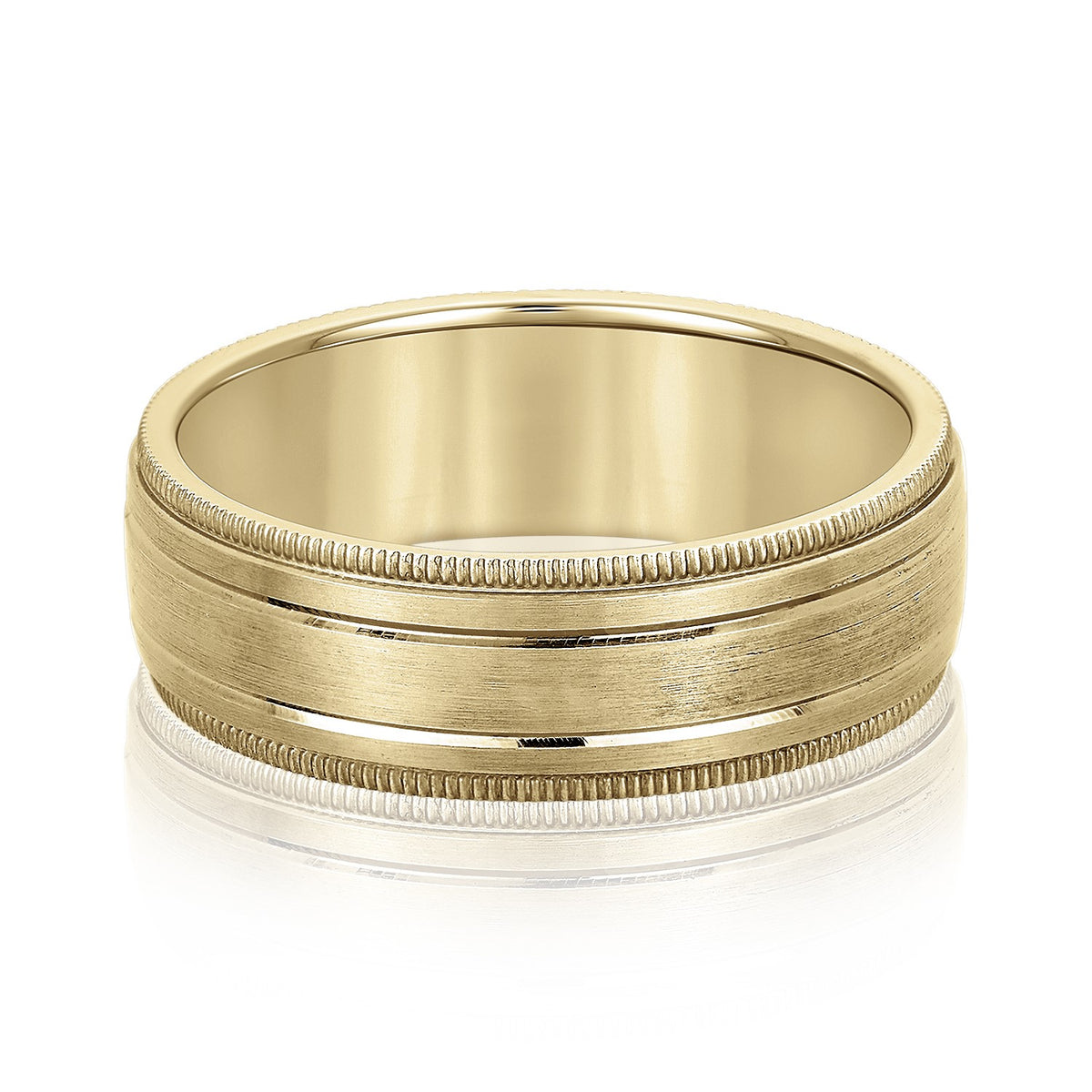 5mm-8mm Standard Weight Men's Gold Band
