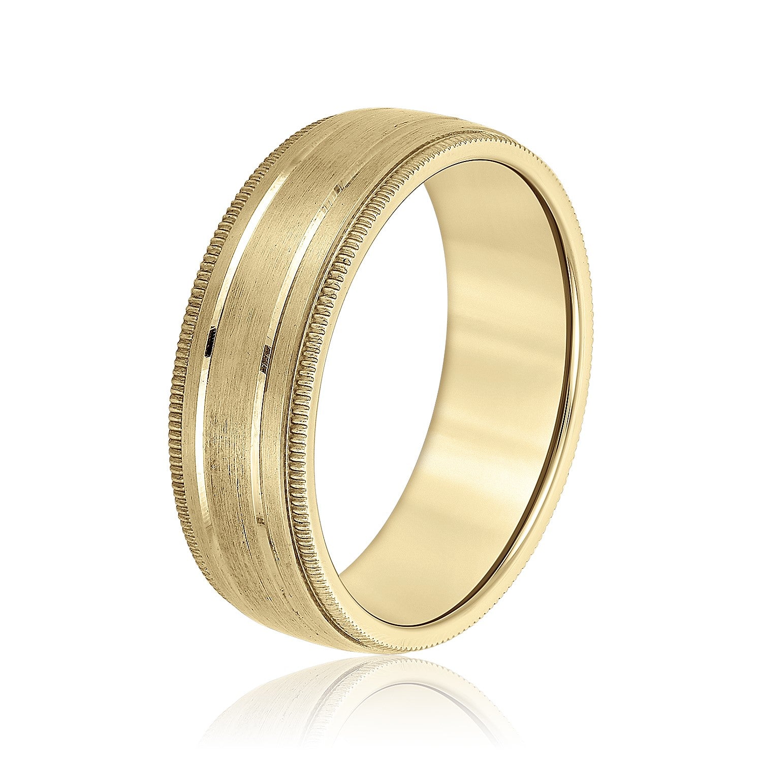5mm-8mm Standard Weight Men's Gold Band