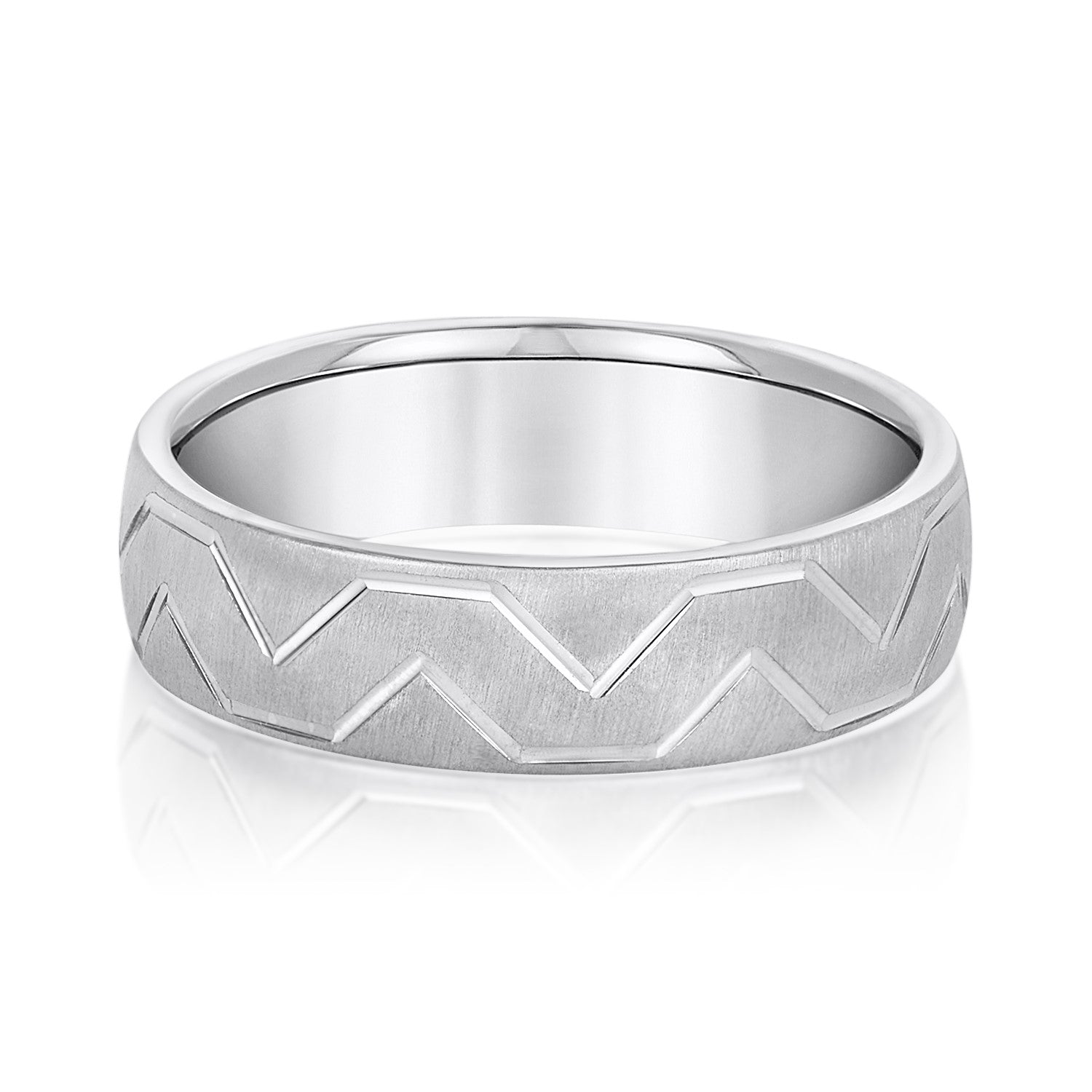 Bold Men's 5mm-8mm Carved Gold Band Heirloom