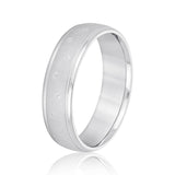 Bold Men's 5mm-8mm Carved Gold Band Promise