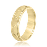 Bold Men's 5mm-8mm Carved Gold Band Eternal