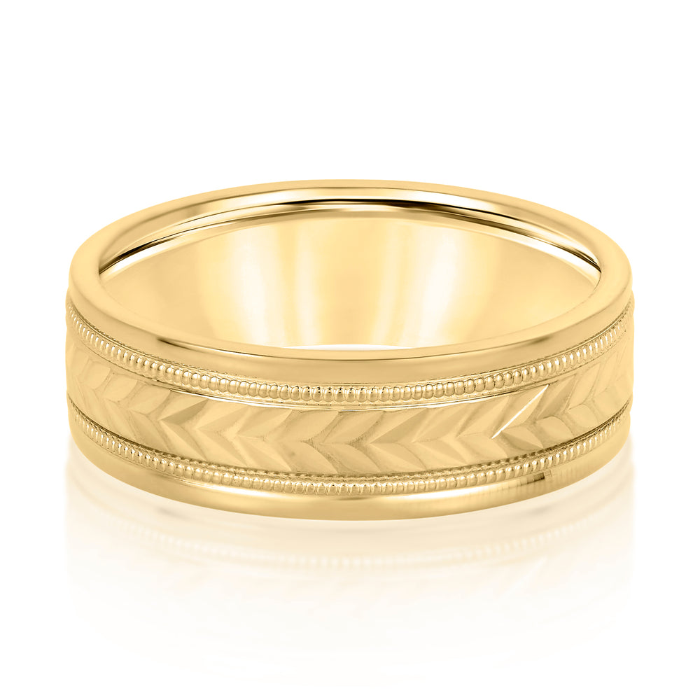 5mm-8mm Standard Weight Men's Gold Band
