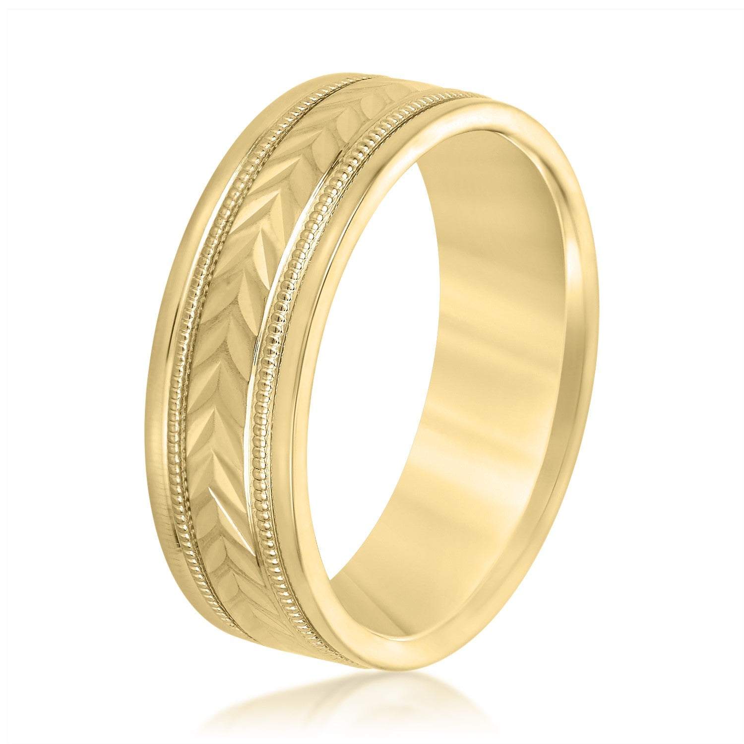 5mm-8mm Standard Weight Men's Gold Band