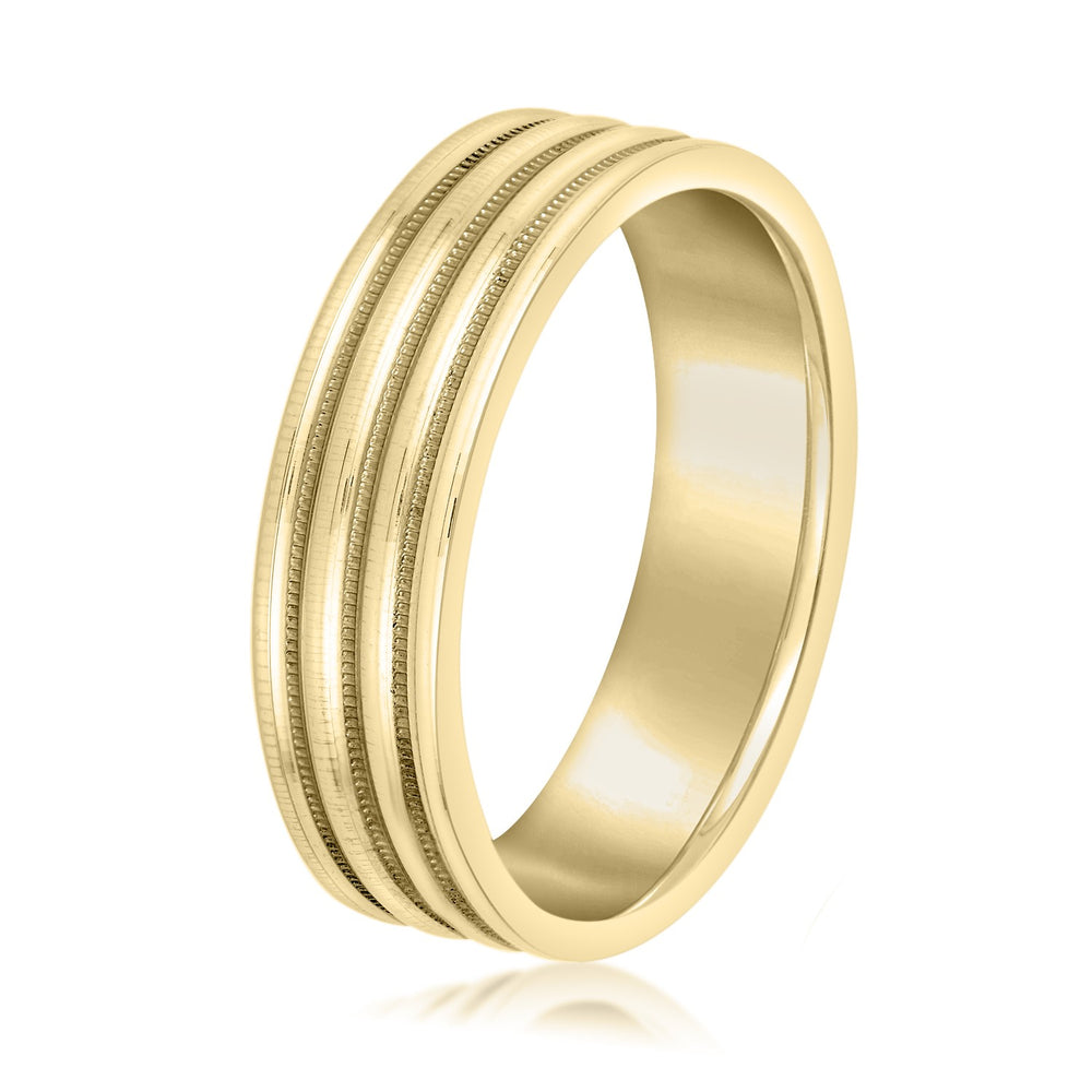5mm-8mm Standard Weight Men's Gold Band