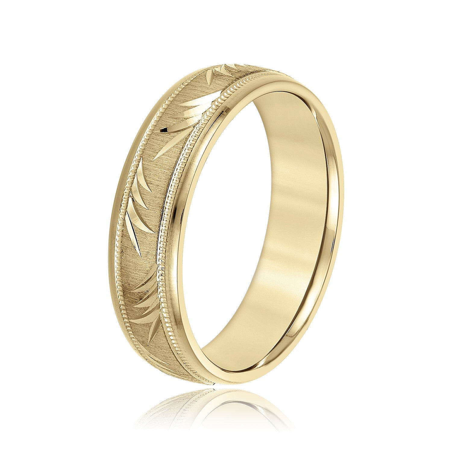 5mm-8mm Standard Weight Men's Gold Band