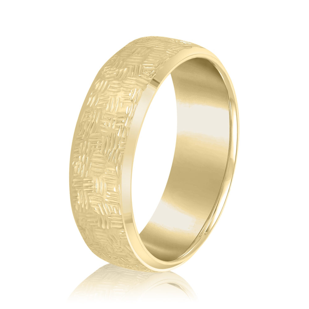 5mm-8mm Standard Weight Men's Gold Band