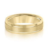 Bold Men's 5mm-8mm Carved Gold Band Finish