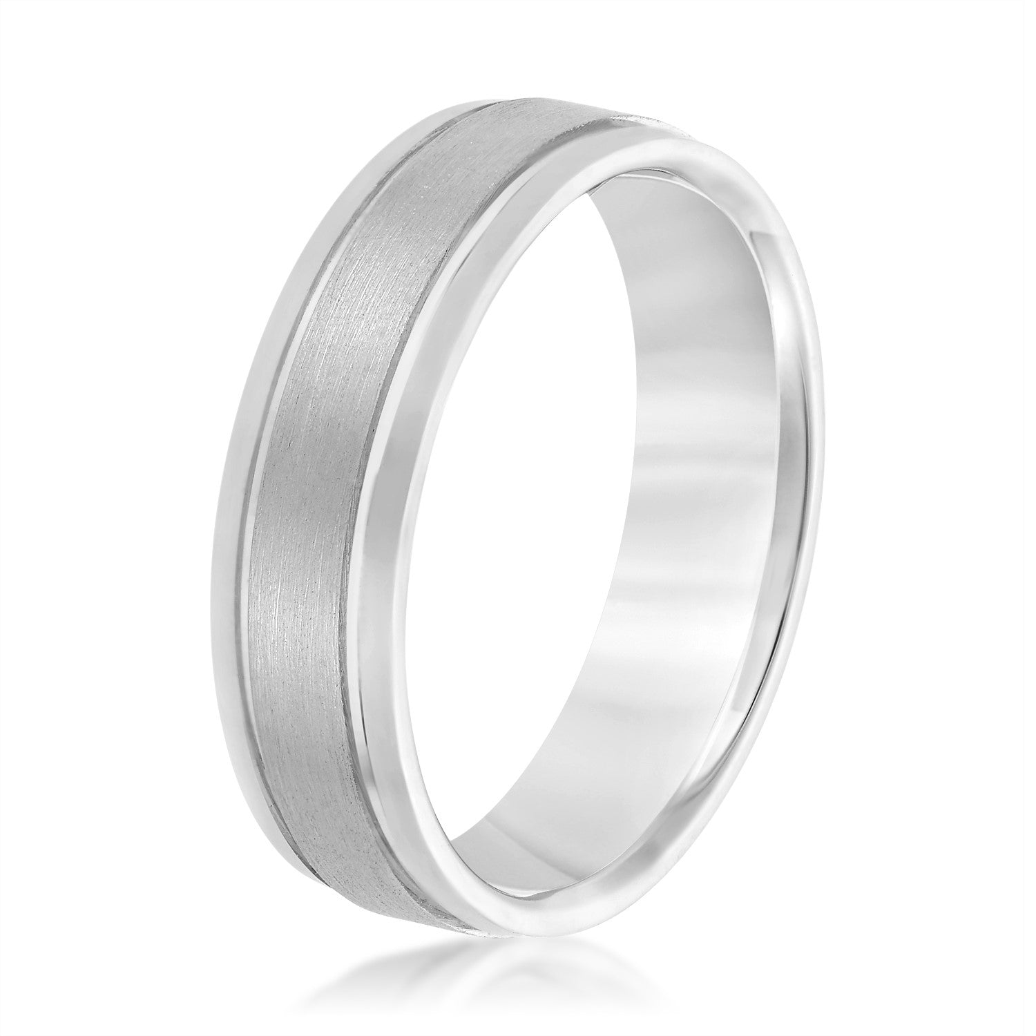 Bold Men's 5mm-8mm Carved Gold Band Finish