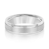 Slim Men's 5mm-8mm Carved Gold Band Detail