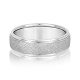 Bold Men's 5mm-8mm Carved Gold Band Look