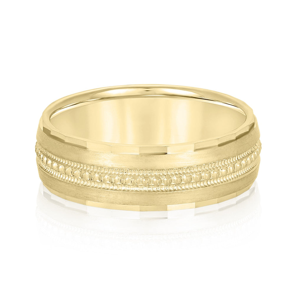 5mm-8mm Standard Weight Men's Gold Band