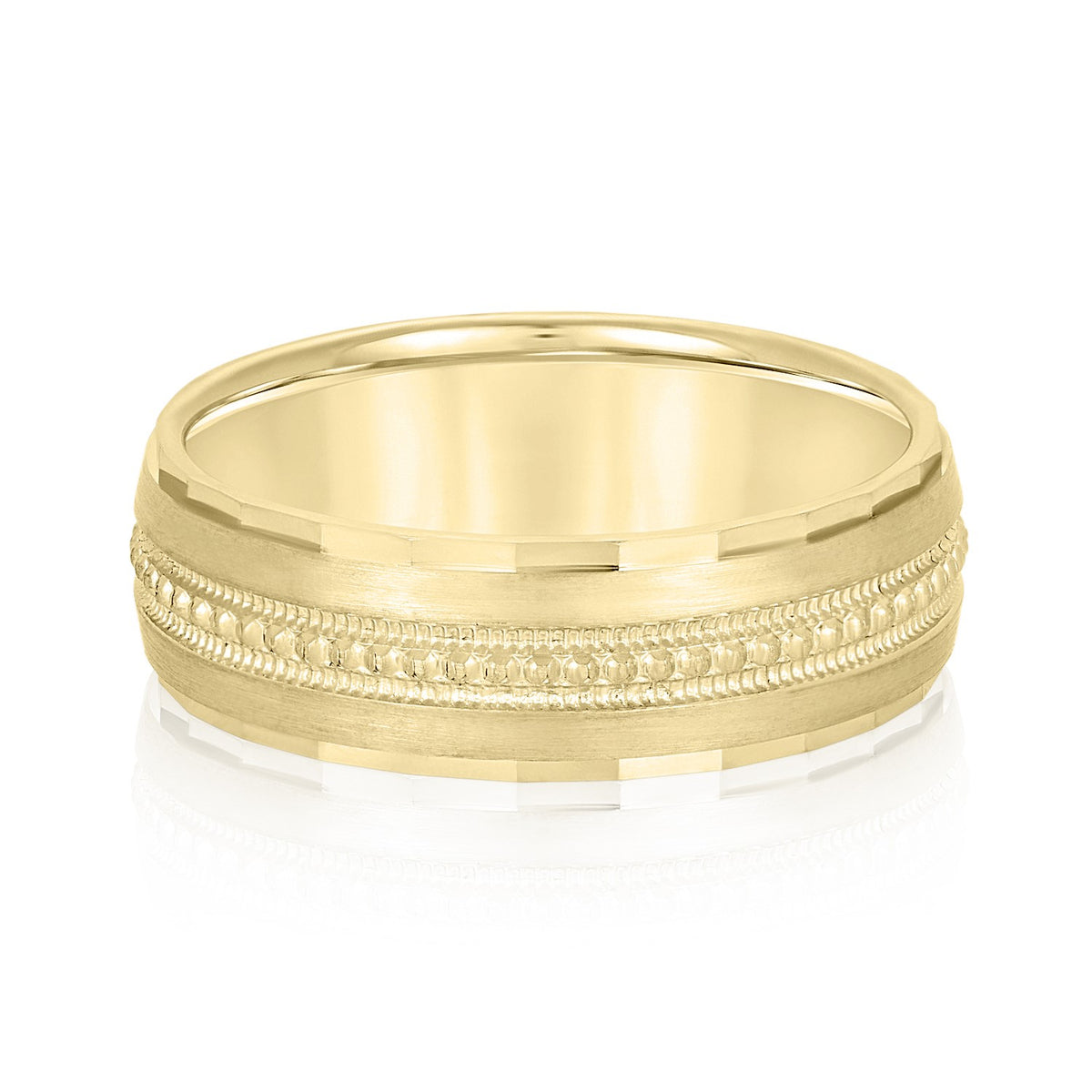 5mm-8mm Standard Weight Men's Gold Band