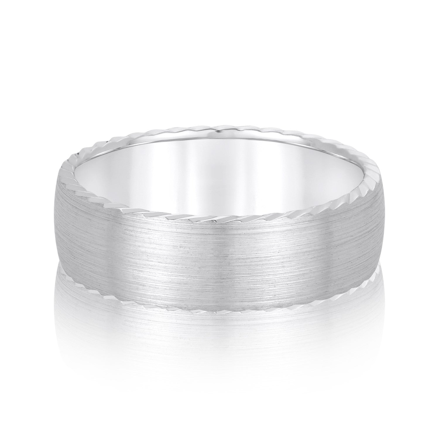 Bold Men's 5mm-8mm Carved Gold Band Band