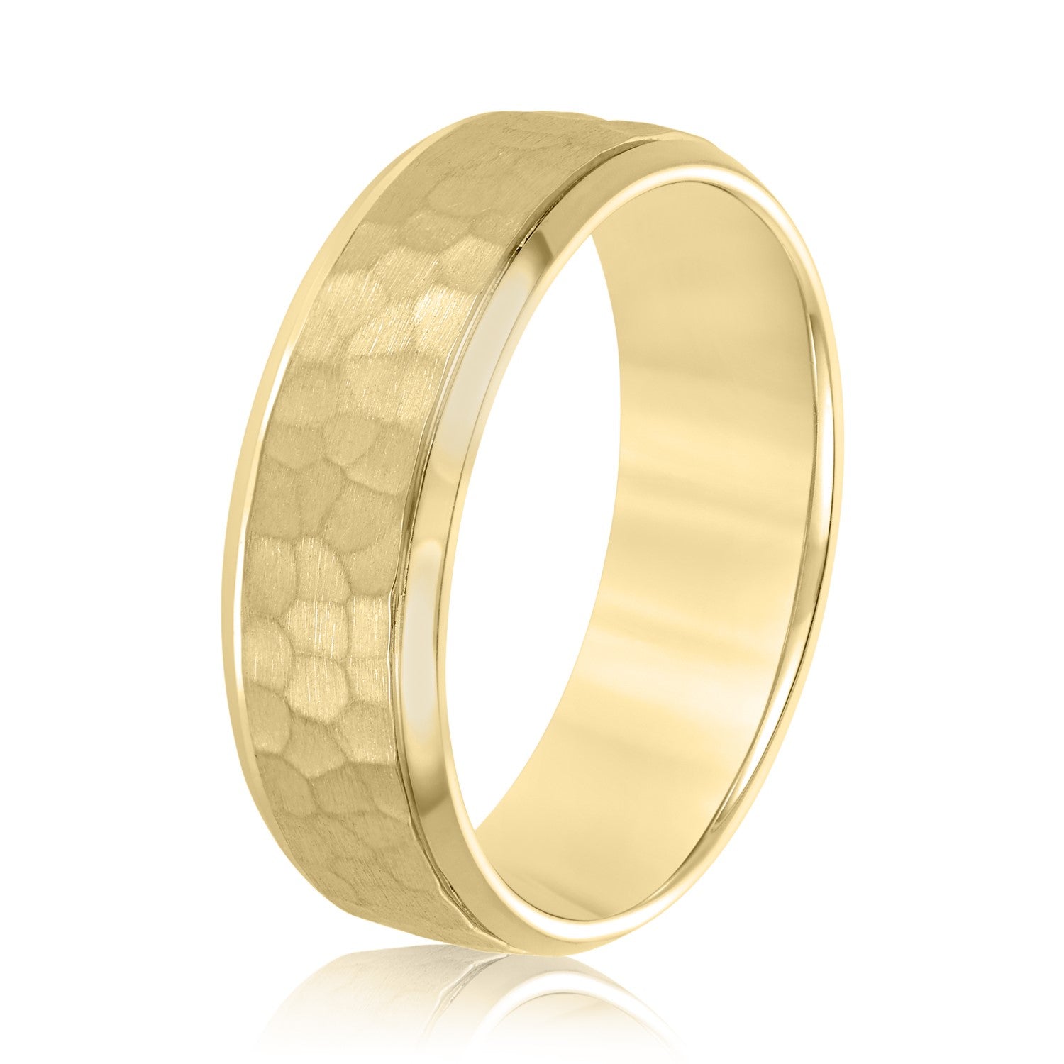 Slim Men's 5mm-8mm Classic Gold Band Artisan