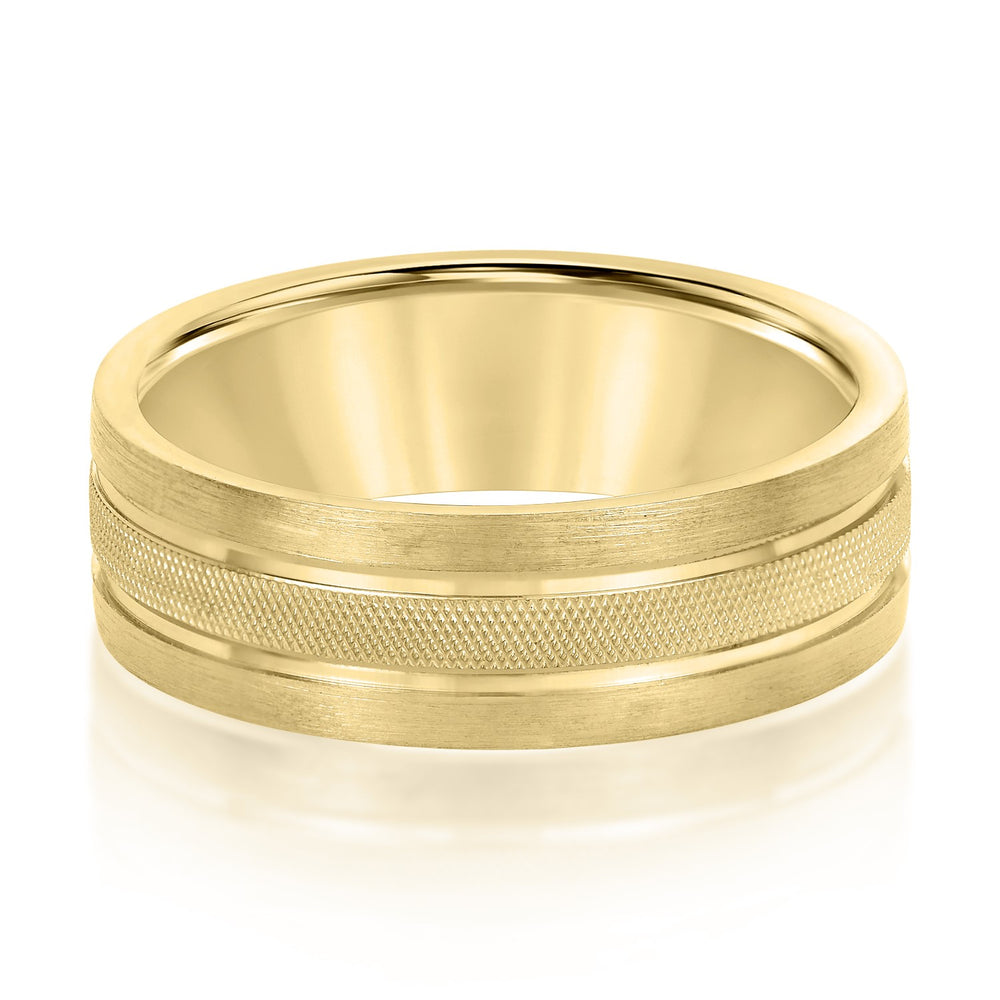 5mm-8mm Standard Weight Men's Gold Band