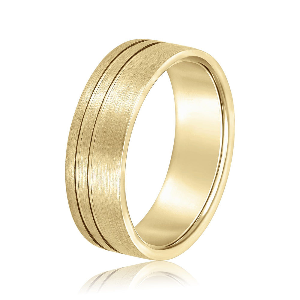 5mm-8mm Standard Weight Men's Gold Band