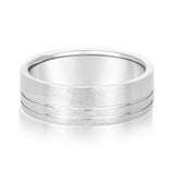 Bold Men's 5mm-8mm Carved Gold Band Mirror Finish