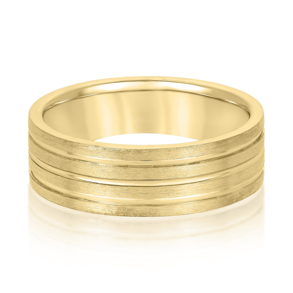 5mm-8mm Standard Weight Men's Gold Band