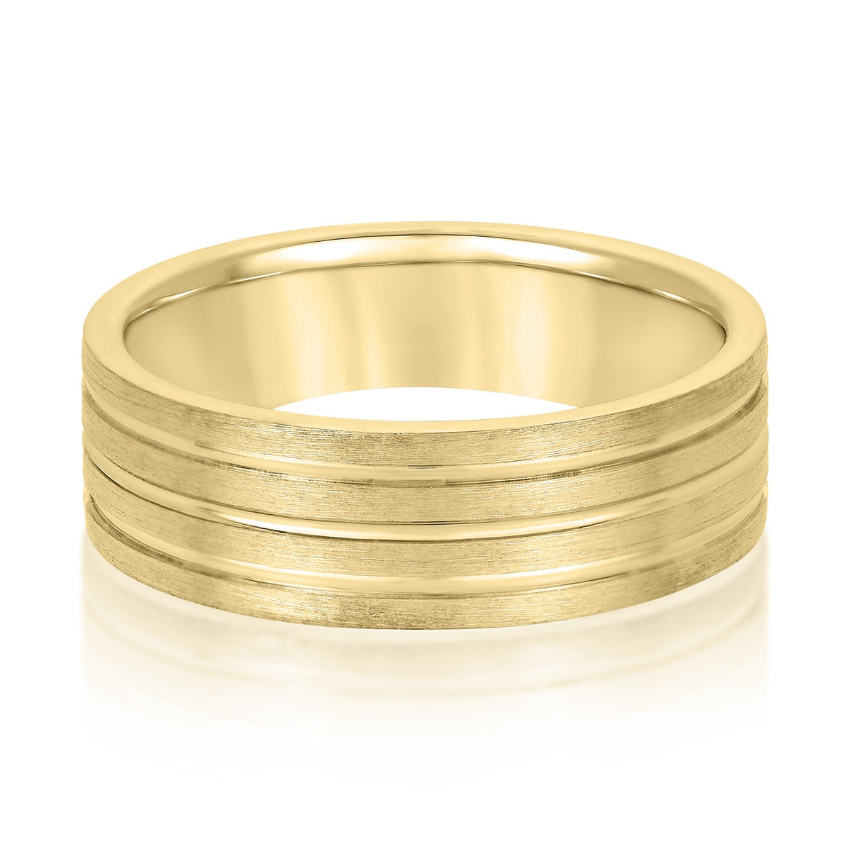 5mm-8mm Standard Weight Men's Gold Band
