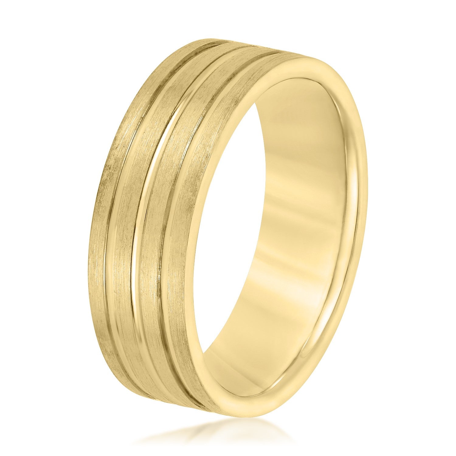 5mm-8mm Standard Weight Men's Gold Band