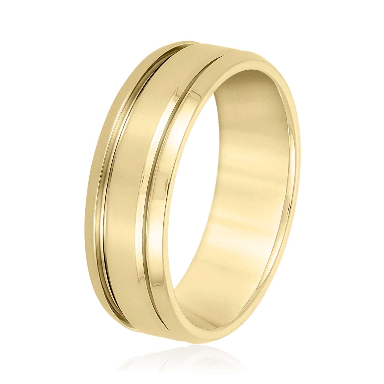 5mm-8mm Standard Weight Men's Gold Band
