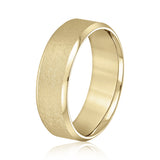 Bold Men's 5mm-8mm Carved Gold Band Balanced
