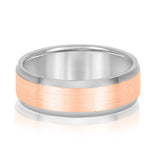 Slim Men's 5mm-8mm Carved Gold Band Clean Cut