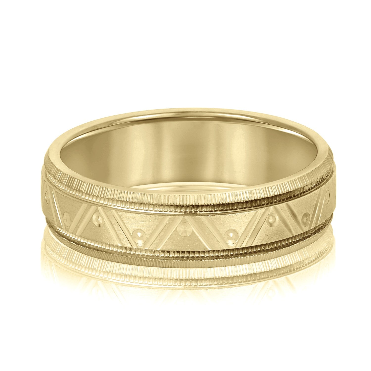 5mm-8mm Standard Weight Men's Gold Band