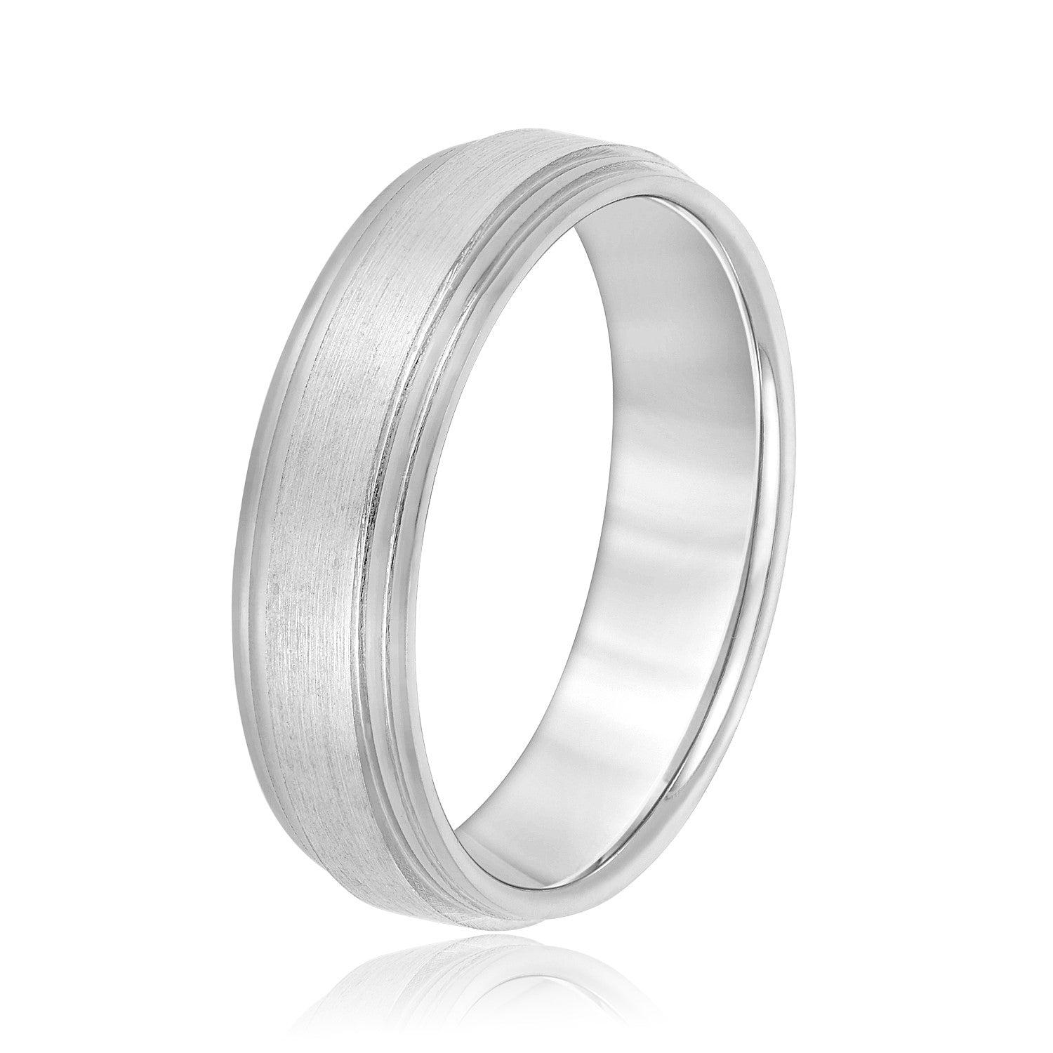 Bold Men's 5mm-8mm Carved Gold Band Classic Set