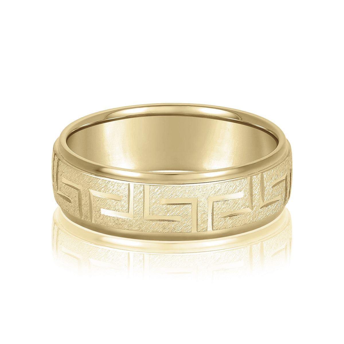 Slim Men's 5mm-8mm Classic Gold Band Smooth