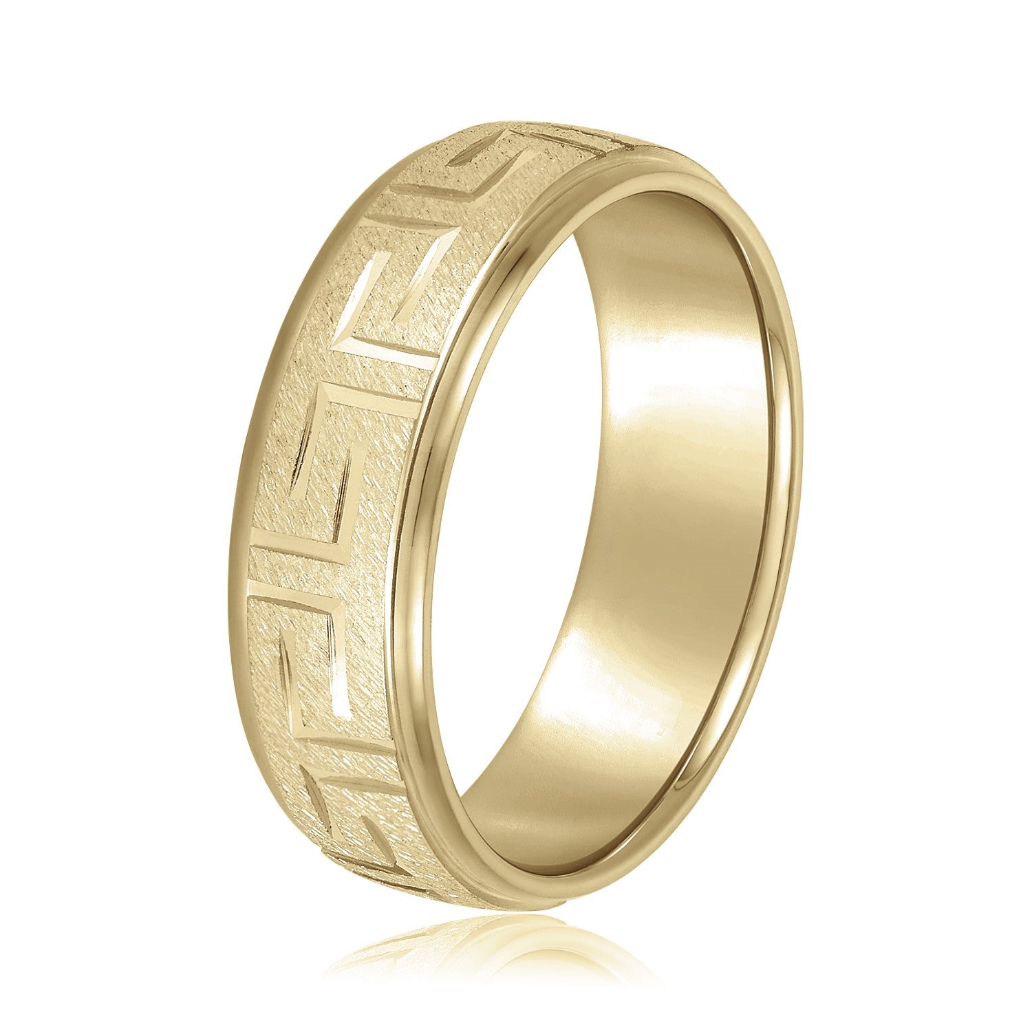 Bold Men's 5mm-8mm Classic Gold Band Smooth