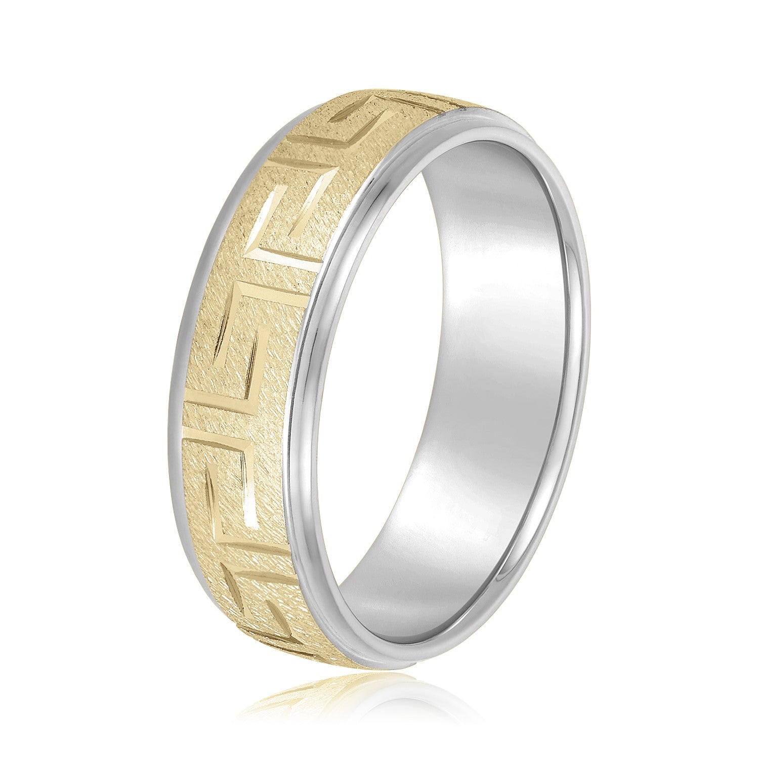 Slim Men's 5mm-8mm Classic Gold Band Smooth