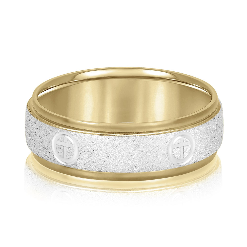 Slim Men's 5mm-8mm Classic Gold Band Bright