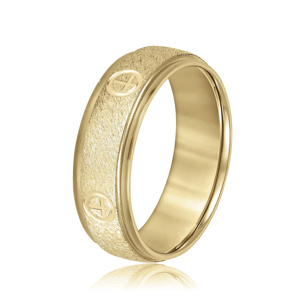 Slim Men's 5mm-8mm Classic Gold Band Bright