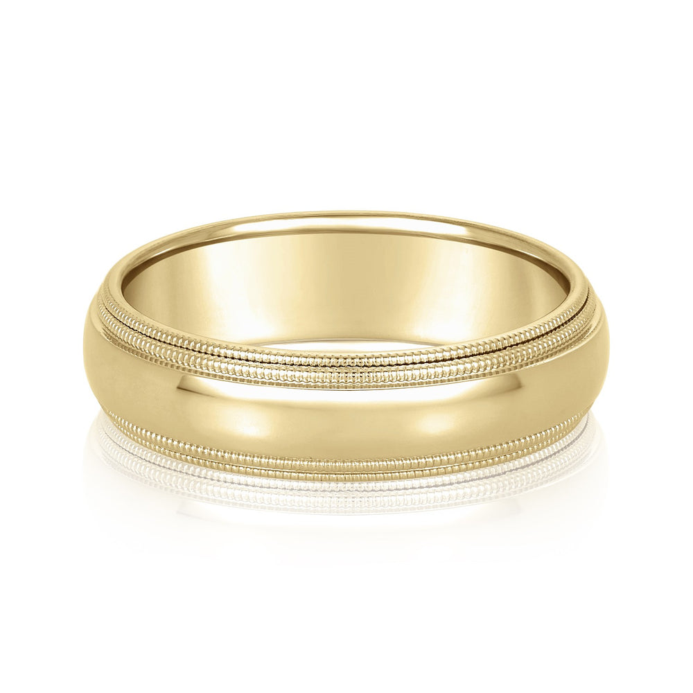 5mm-8mm Standard Weight Men's Gold Band