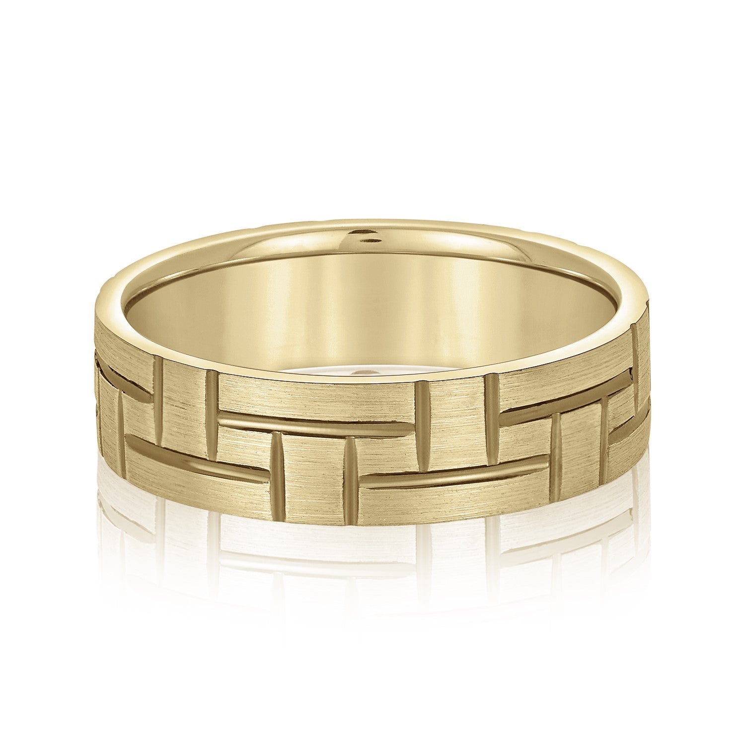 5mm-8mm Standard Weight Men's Gold Band