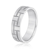 Bold Men's 5mm-8mm Carved Gold Band Secure Fit