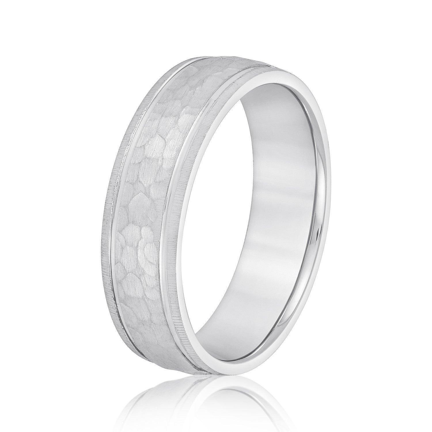 Slim Men's 5mm-8mm Classic Gold Band Detailed