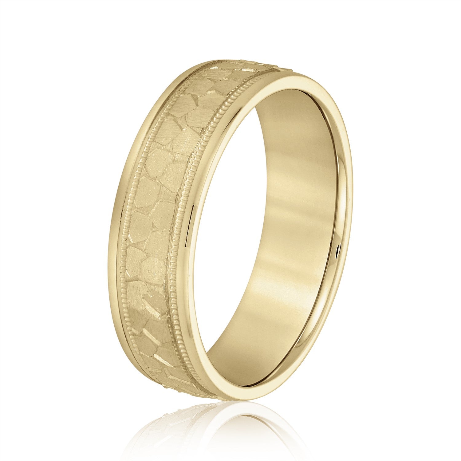 Bold Men's 5mm-8mm Classic Gold Band Bezel