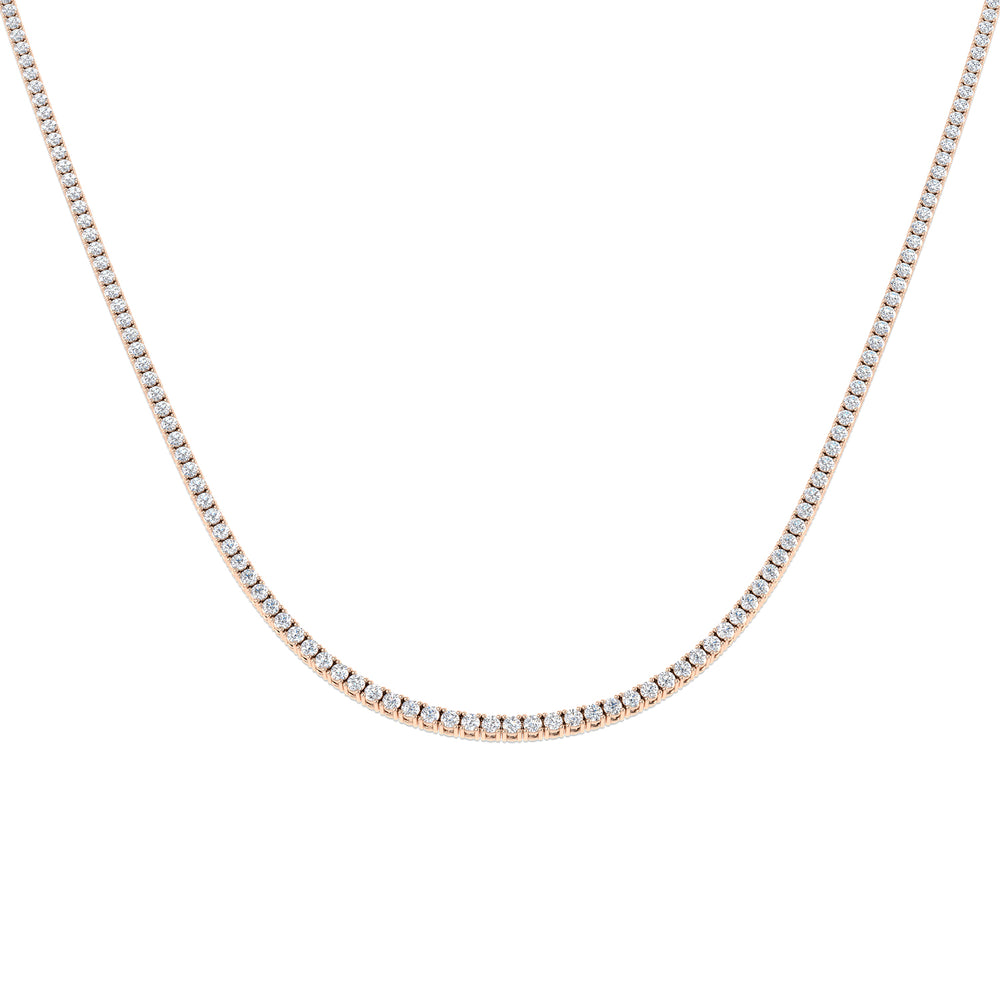 Ancut Tennis Necklace 2.5ct to 29ct Diamond Gold Platinum