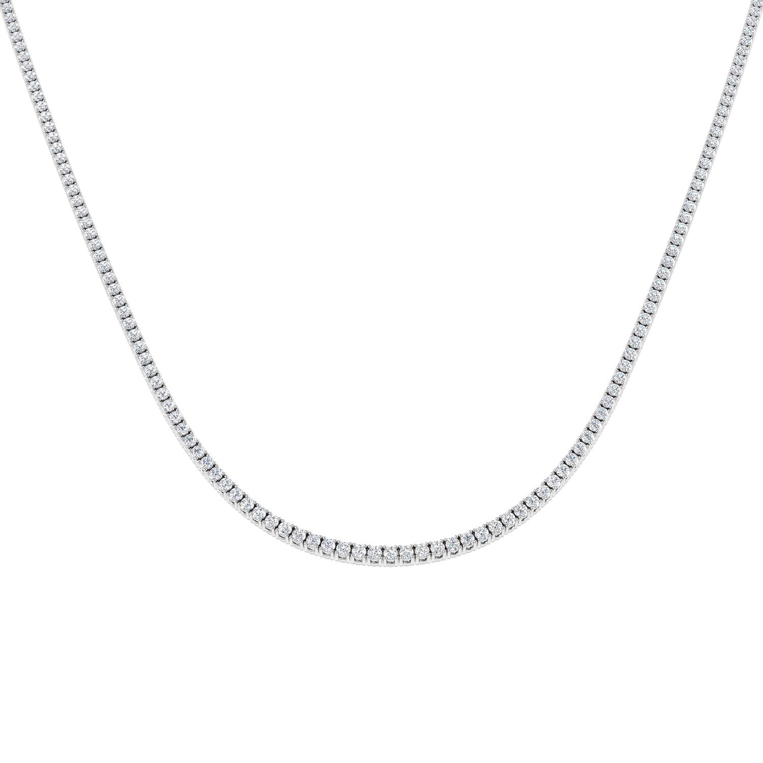 Ancut Tennis Necklace 2.5ct to 29ct Diamond Gold Platinum