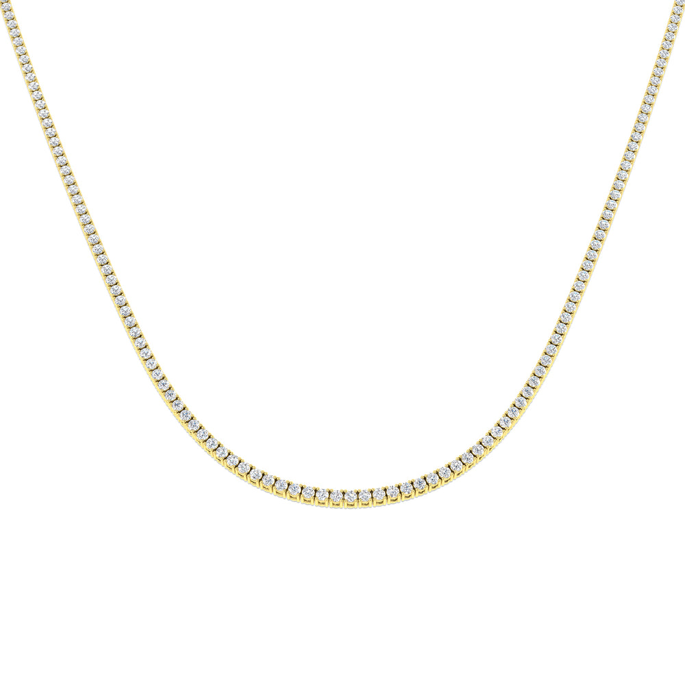 Ancut Tennis Necklace 2.5ct to 29ct Diamond Gold Platinum