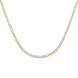 Ancut Tennis Necklace 2.5ct to 29ct Diamond Gold Platinum