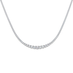 7.30 Carat D-E/VS Lab Grown Diamond Tennis Necklaces 9k White Gold Ready To Ship