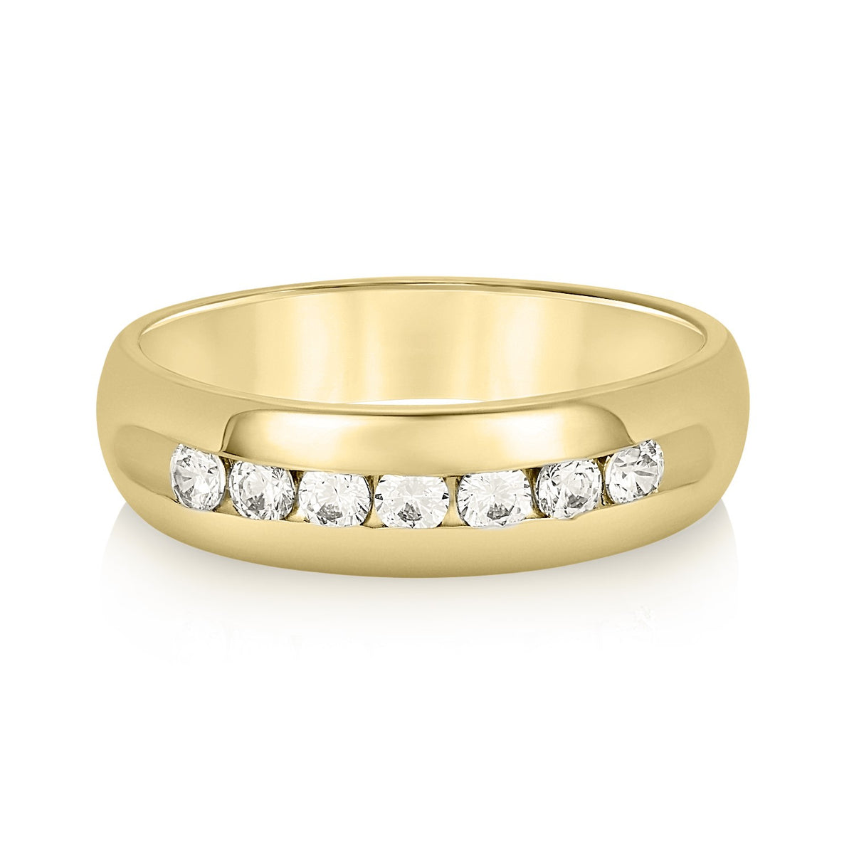 **Tapers See Ccm *6mm Heavy Weight Half Eternity Ring in Gold & Platinum