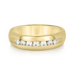 **Tapers See Ccm *6mm Heavy Weight Half Eternity Ring in Gold & Platinum