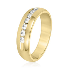 **Tapers See Ccm *6mm Heavy Weight Half Eternity Ring in Gold & Platinum