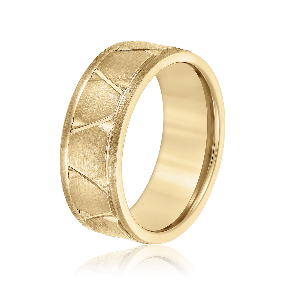 8mm Heavy Weight Men's Gold Band