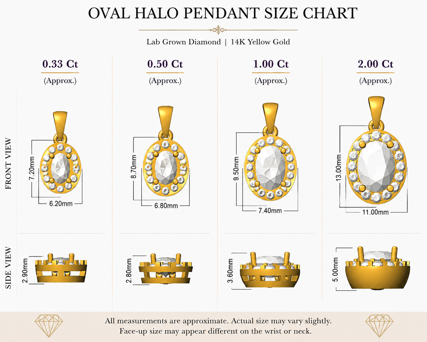 Oval Ruby Diamond Halo Pendant Necklace in Gold (Without Chain)